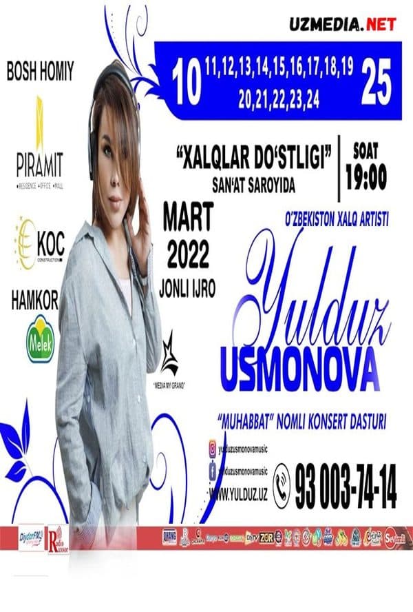 Yulduz Usmonova "Muhabbat" nomli konserti — Kino 2022